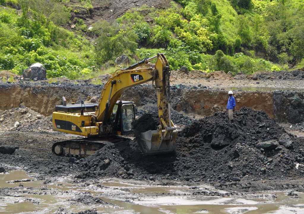 Excavator is used at the bottom of Congolese state mining company Gecamines' Kamfundwa open pit copper mine
